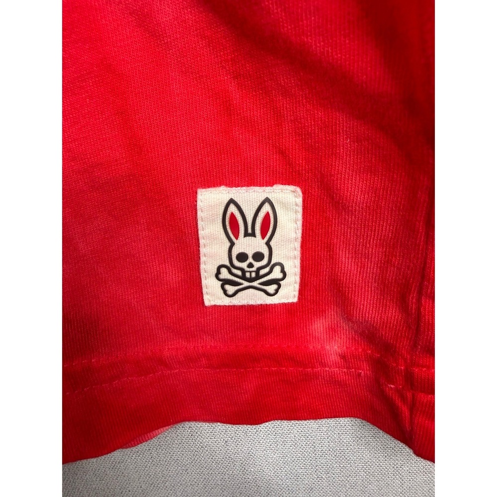 Psycho Bunny Tie Dye T-Shirt Mens 9 3XL Red Graphic Logo Short Sleeve Cotton Tee - Picture 3 of 10